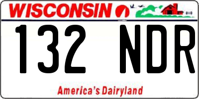 WI license plate 132NDR
