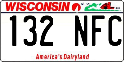 WI license plate 132NFC