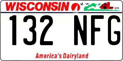 WI license plate 132NFG