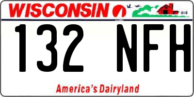 WI license plate 132NFH