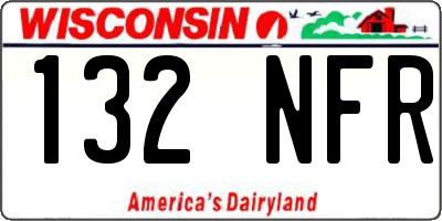 WI license plate 132NFR