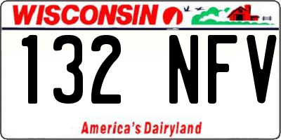 WI license plate 132NFV