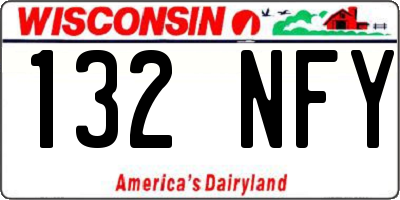 WI license plate 132NFY