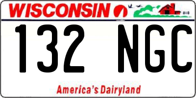 WI license plate 132NGC