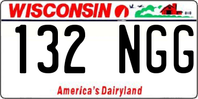 WI license plate 132NGG