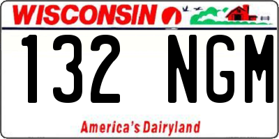 WI license plate 132NGM