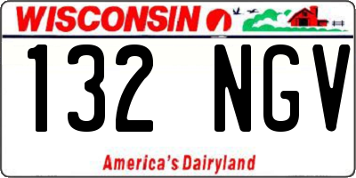 WI license plate 132NGV