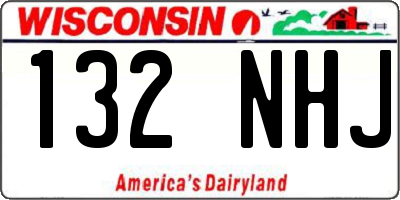 WI license plate 132NHJ