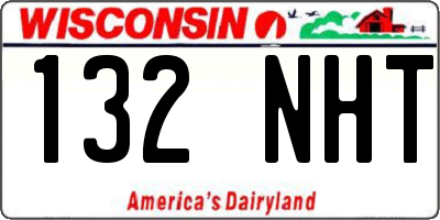 WI license plate 132NHT