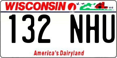 WI license plate 132NHU