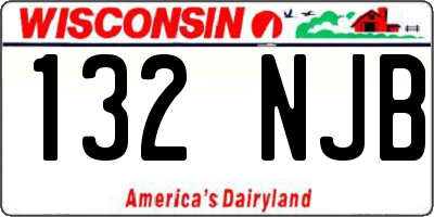 WI license plate 132NJB