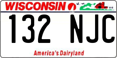 WI license plate 132NJC