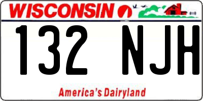 WI license plate 132NJH