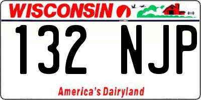 WI license plate 132NJP