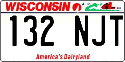 WI license plate 132NJT