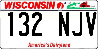 WI license plate 132NJV