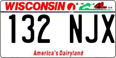 WI license plate 132NJX
