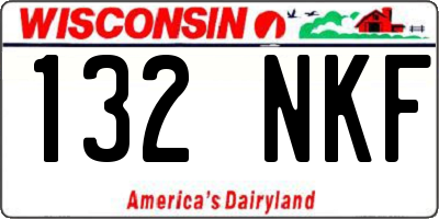 WI license plate 132NKF