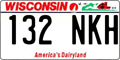 WI license plate 132NKH
