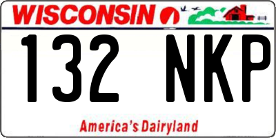 WI license plate 132NKP