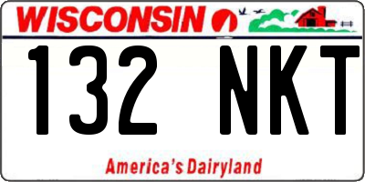 WI license plate 132NKT