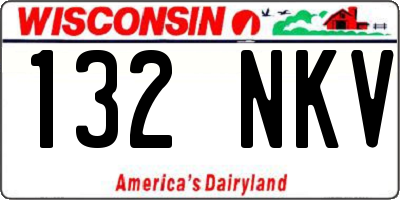 WI license plate 132NKV