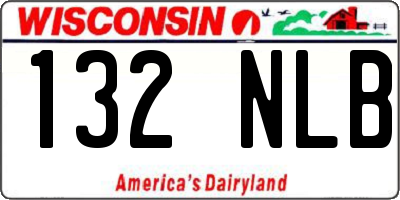 WI license plate 132NLB