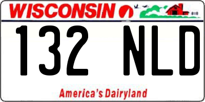 WI license plate 132NLD