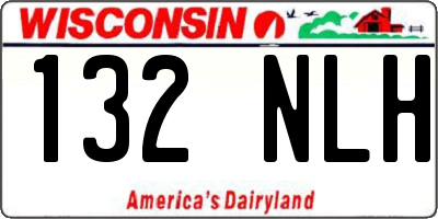 WI license plate 132NLH