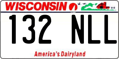 WI license plate 132NLL