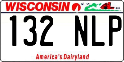 WI license plate 132NLP