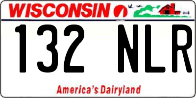 WI license plate 132NLR
