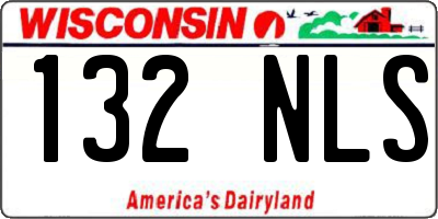 WI license plate 132NLS