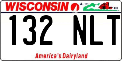 WI license plate 132NLT