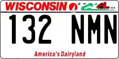 WI license plate 132NMN