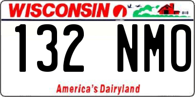 WI license plate 132NMO
