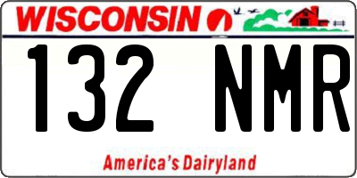 WI license plate 132NMR