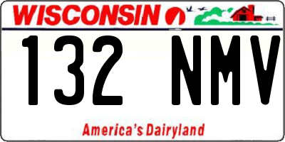 WI license plate 132NMV