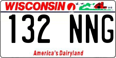 WI license plate 132NNG
