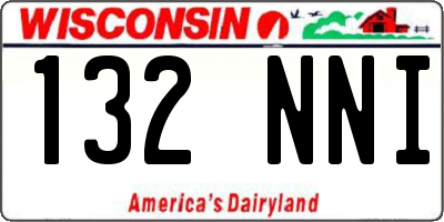 WI license plate 132NNI