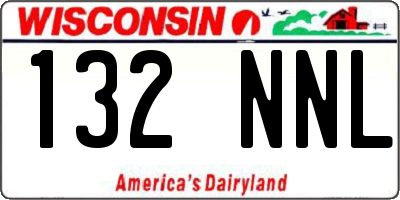 WI license plate 132NNL