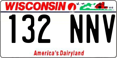 WI license plate 132NNV