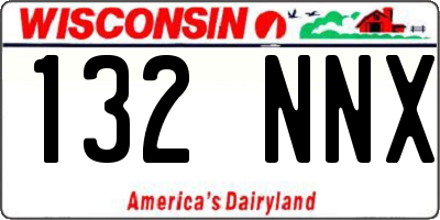 WI license plate 132NNX