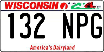 WI license plate 132NPG