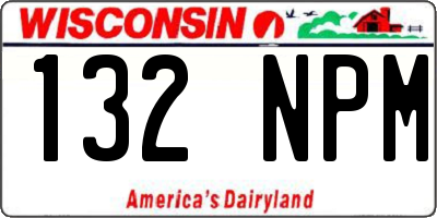 WI license plate 132NPM