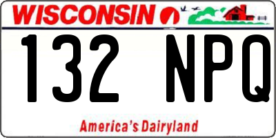 WI license plate 132NPQ