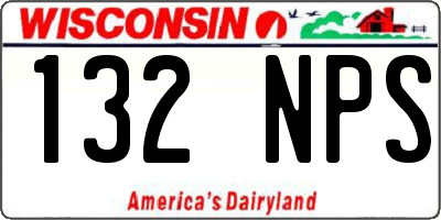 WI license plate 132NPS