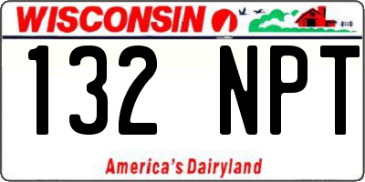 WI license plate 132NPT