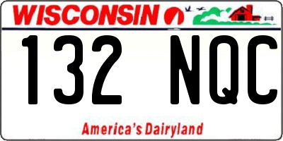 WI license plate 132NQC