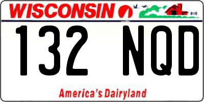 WI license plate 132NQD